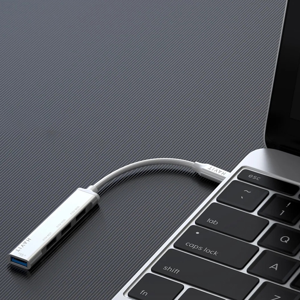 Havit - Docking Station (hb41) - USB 3.0, 3x USB 2.0, 11.8cm Καλώδιο Length, Aluminium Alloy - Silver - Image 4