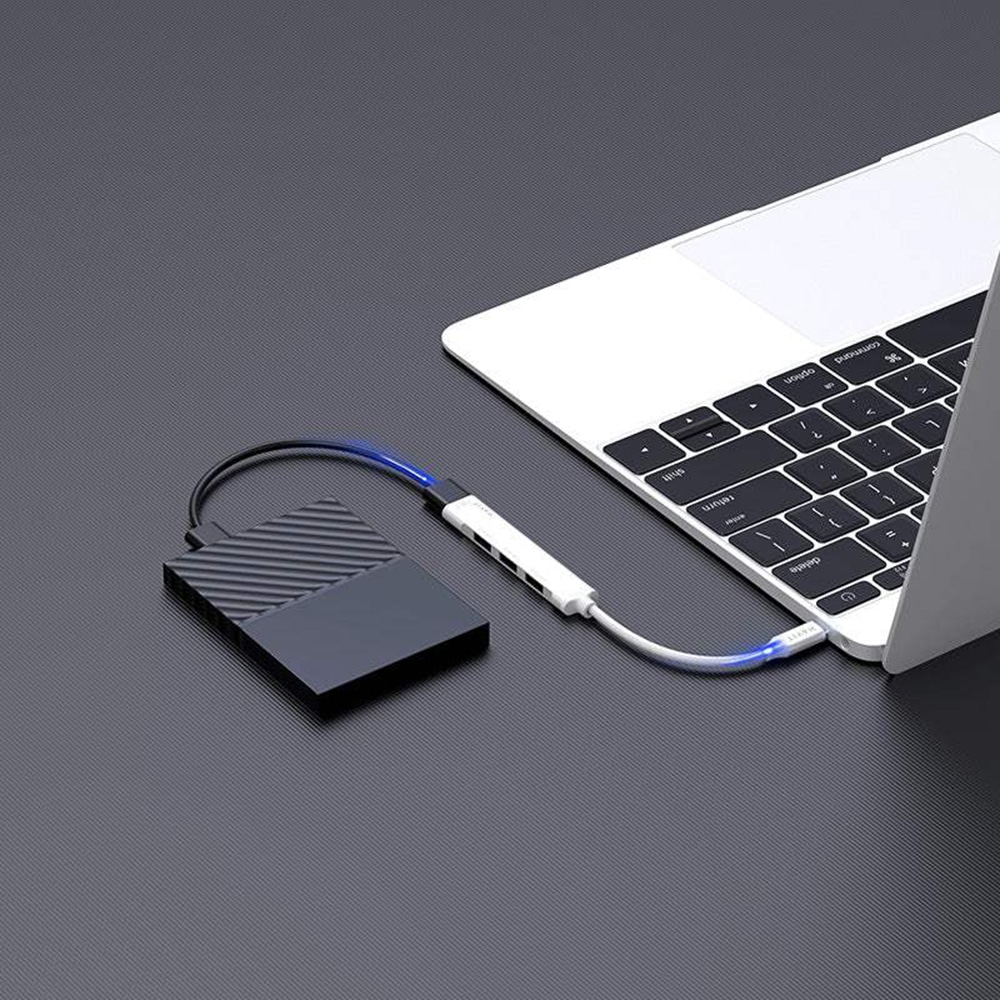 Havit - Docking Station (hb41) - USB 3.0, 3x USB 2.0, 11.8cm Καλώδιο Length, Aluminium Alloy - Silver - Image 5