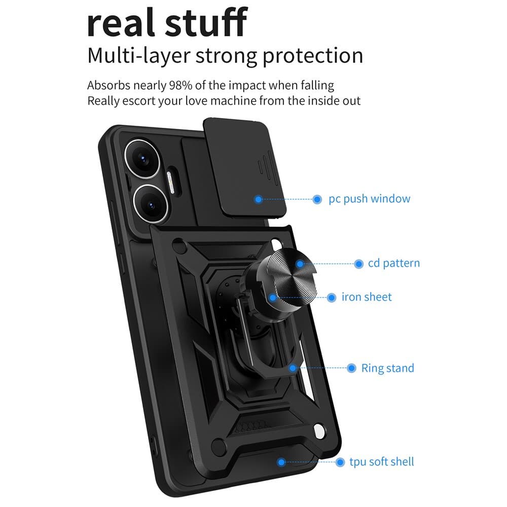 Techsuit CamShield Series - θήκη για Xiaomi Poco F7 - Μαύρο - Image 2