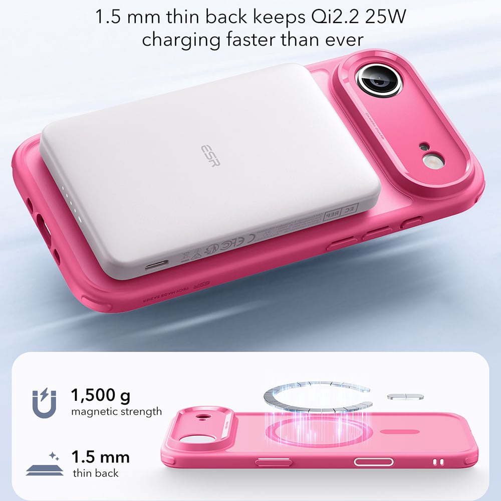 ESR Classic Hybrid HaloLock - θήκη για Apple iPhone 17 Air - Ροζ - Image 5