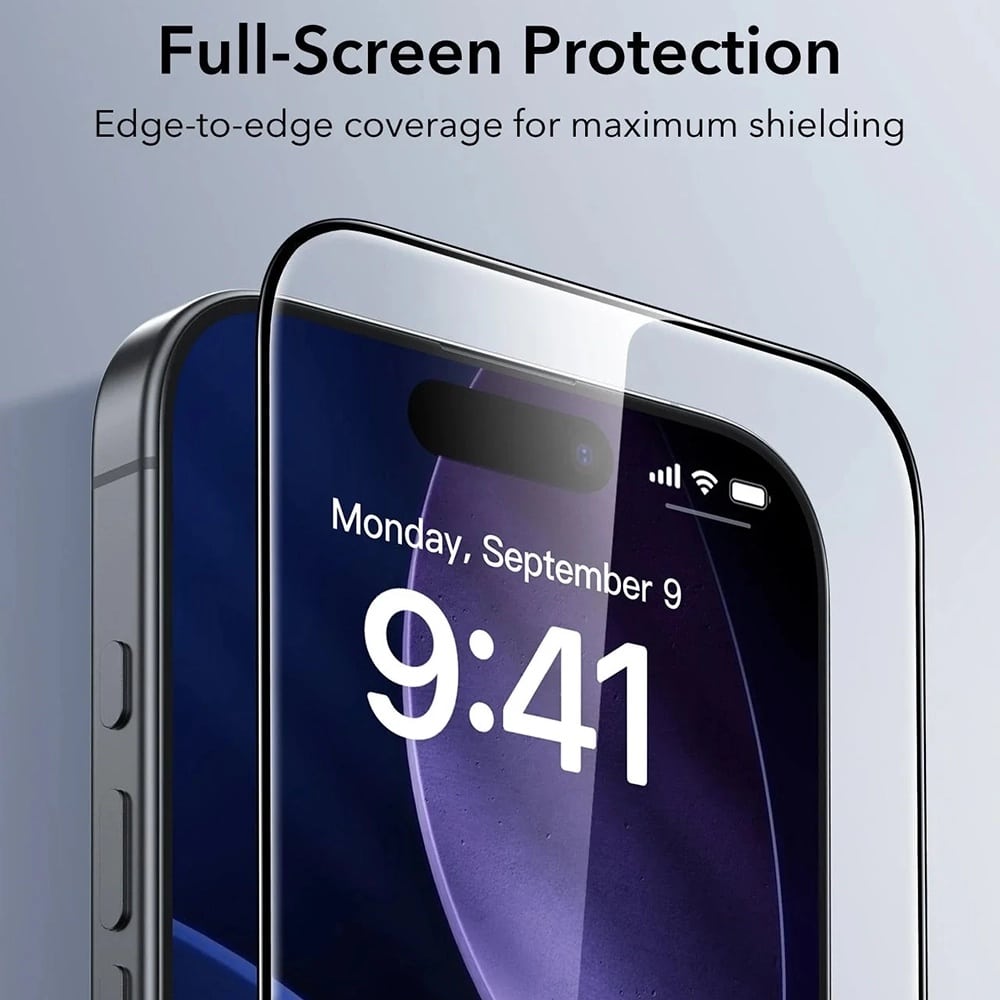 ESR - Tempered Glass Ultrafit (3 Pack) - iPhone 17 / iPhone 16 Pro - Clear - Image 5