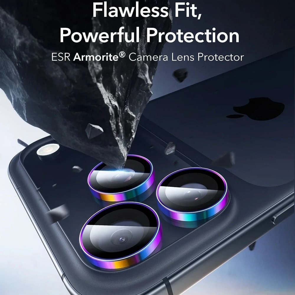 ESR - Armorite Camera Lens Protectors - iPhone 14 Pro/pro Max/15 Pro/pro Max/16 Pro/16 Pro Max/17 Pro/17 Pro Max - Chromatic - Image 3