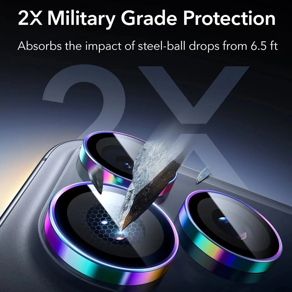 ESR - Armorite Camera Lens Protectors - iPhone 14 Pro/pro Max/15 Pro/pro Max/16 Pro/16 Pro Max/17 Pro/17 Pro Max - Chromatic - Image 5
