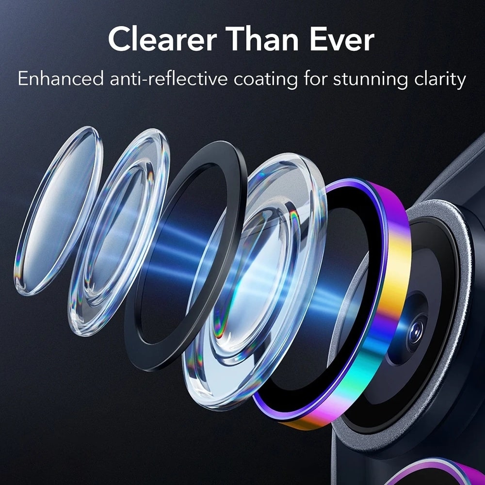 ESR - Armorite Camera Lens Protectors - iPhone 14 Pro/pro Max/15 Pro/pro Max/16 Pro/16 Pro Max/17 Pro/17 Pro Max - Chromatic - Image 4