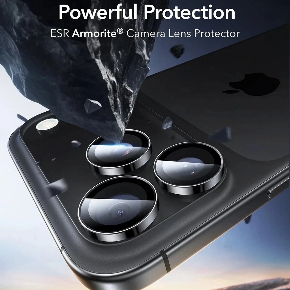 ESR - Armorite Camera Lens Protectors (2 Pack) - iPhone 14 Pro/pro Max/15 Pro/pro Max/16 Pro/pro Max/17 Pro/pro Max - Black - Image 3