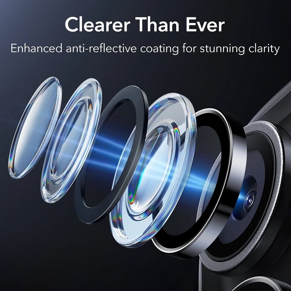 ESR - Armorite Camera Lens Protectors (2 Pack) - iPhone 14 Pro/pro Max/15 Pro/pro Max/16 Pro/pro Max/17 Pro/pro Max - Black - Image 4