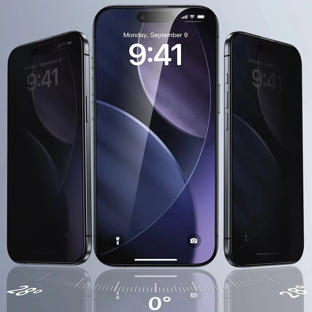 ESR - Privacy Tempered Glass Ultrafit (3 Pack) - iPhone 17 Pro - Black - Image 4