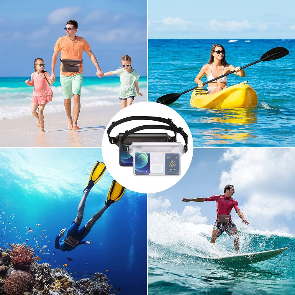 Techsuit - Waterproof Pouch - Universal Silicone Big Bag for Accessories - Black - Image 6