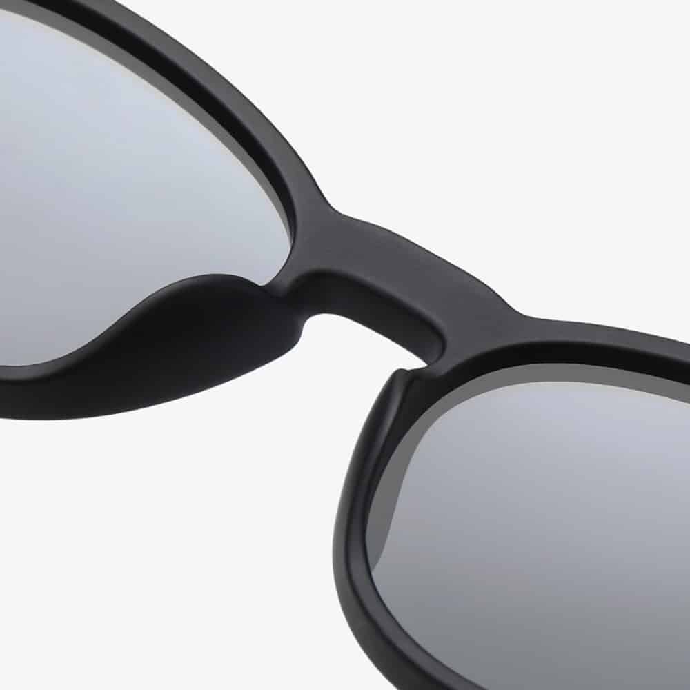 Techsuit - Polarized Γυαλιά Ηλίου TR90 (TR7545) - Προστασία UV - Λαμπερό Μαύρο / Γκρι One Size - Image 5