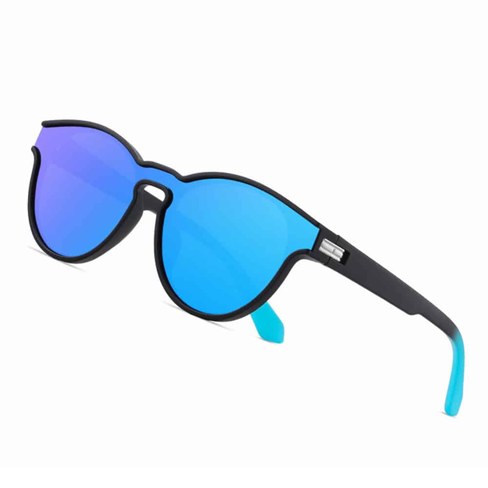 Techsuit - Polarized Γυαλιά Ηλίου TR90 (TR7545) - Προστασία UV - Ματ Μαύρο / Μπλε Πράσινο One Size - Image 3