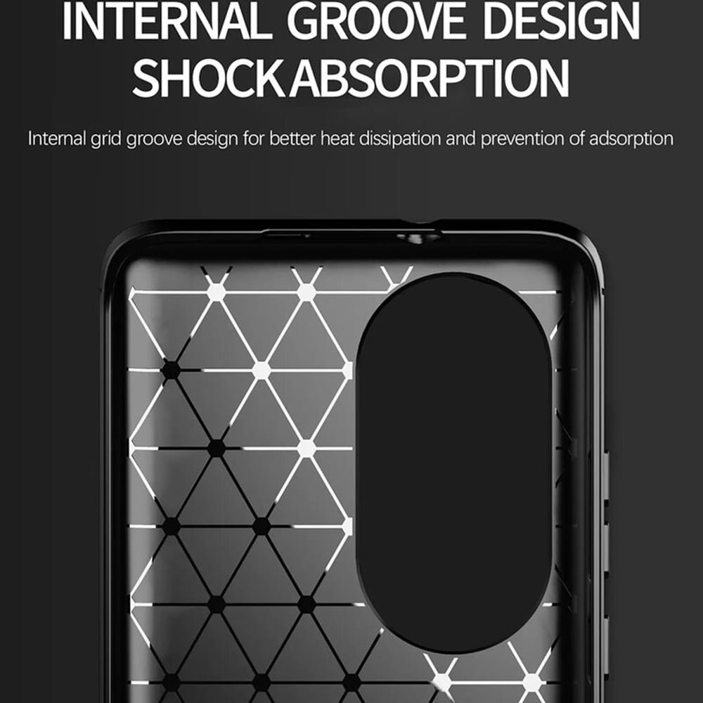 Techsuit Carbon Silicone - θήκη για Oppo A58 5G / A78 - Μαύρο - Image 4