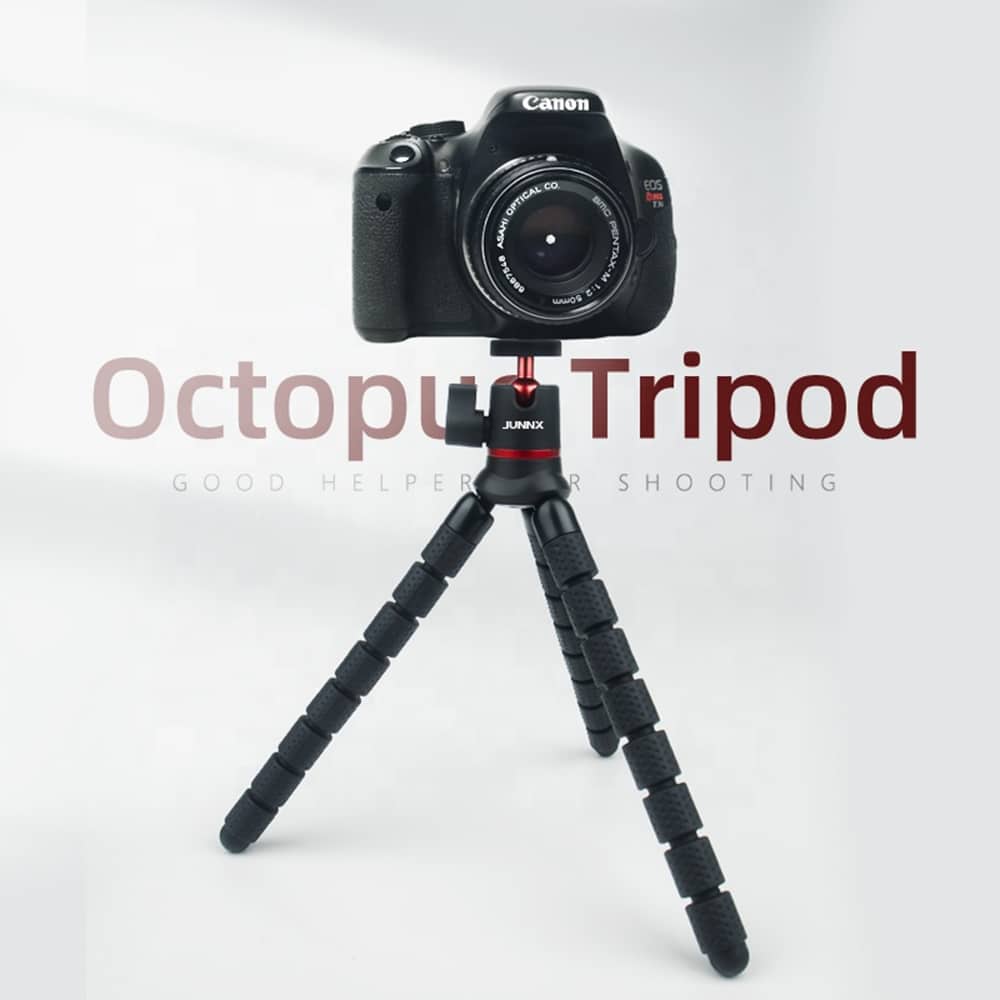 Techsuit - Octopus Tripod (JX-004) - for Phone and GoPro Action Camera, Portable, Flexible - Black - Image 4