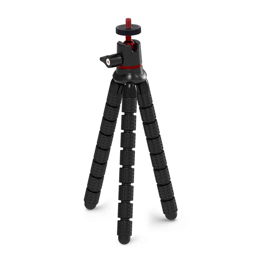 Techsuit - Octopus Tripod (JX-004) - for Phone and GoPro Action Camera, Portable, Flexible - Black - Image 7