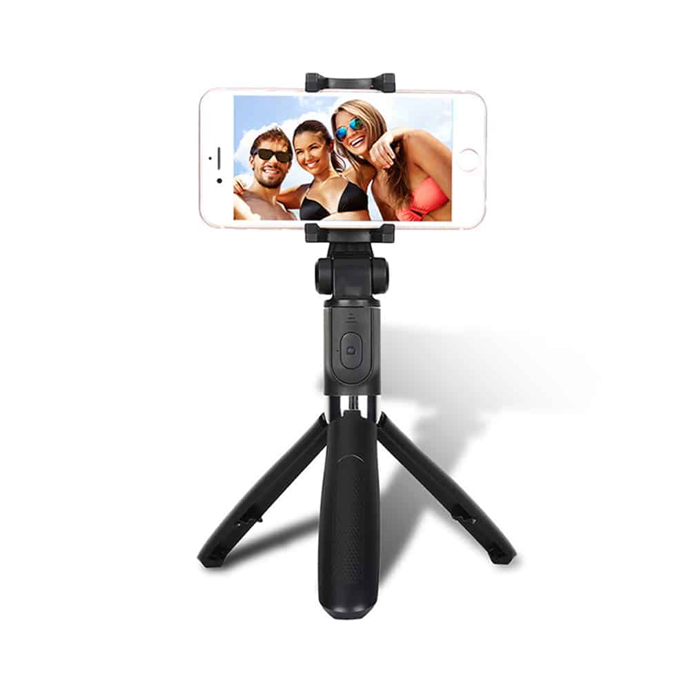 Techsuit - Selfie Stick (L01s) - Tripod Stable Mount with Extendable Arm, Bluetooth Remote Control, 70cm - Black - Image 3