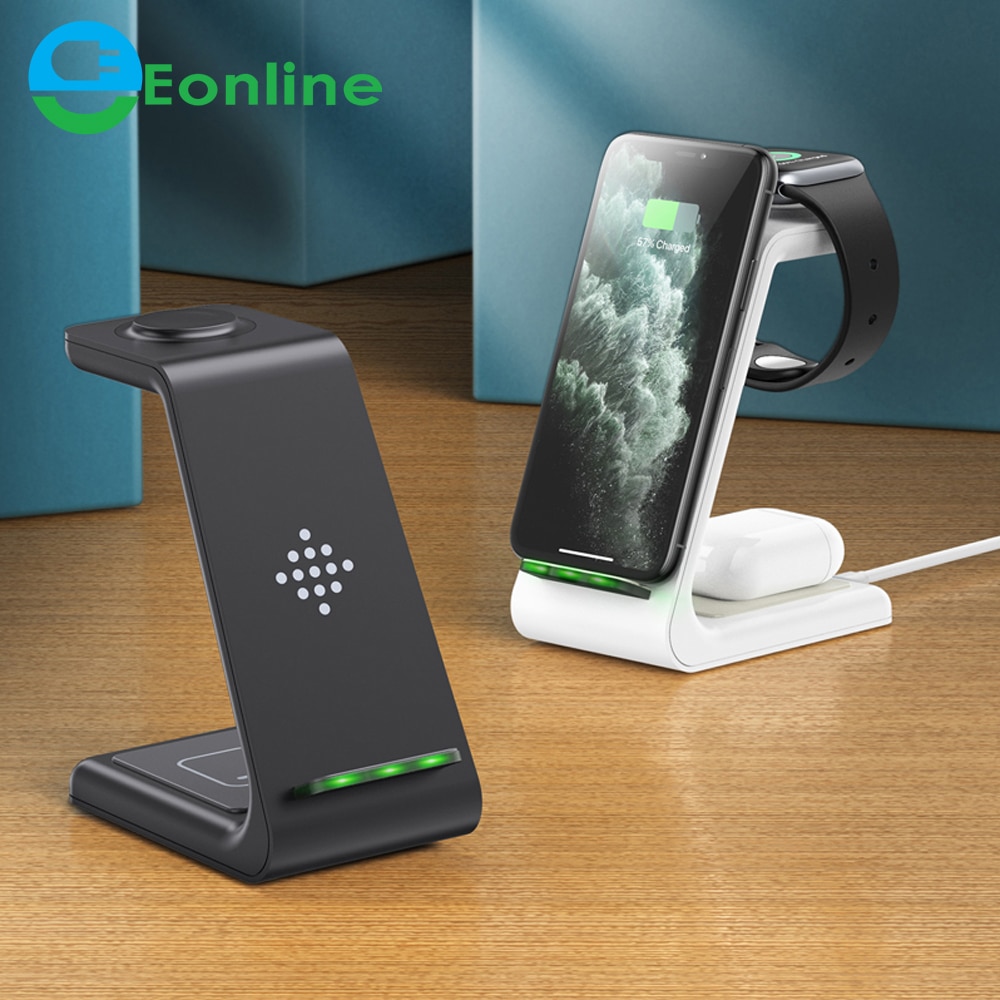 Techsuit - Ασύρματος Power Bank 3σε1 (T3) - για Τηλέφωνο / AirPods / Galaxy Watch, 10W με Καλώδιο Τύπου-C - Μαύρο - Image 2