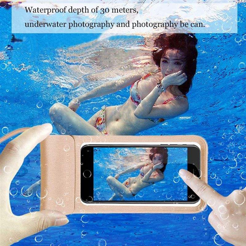 Techsuit - Waterproof Case (TWC1) - for Phones with max. 6.8", IPX8, 30m - Gold - Image 4