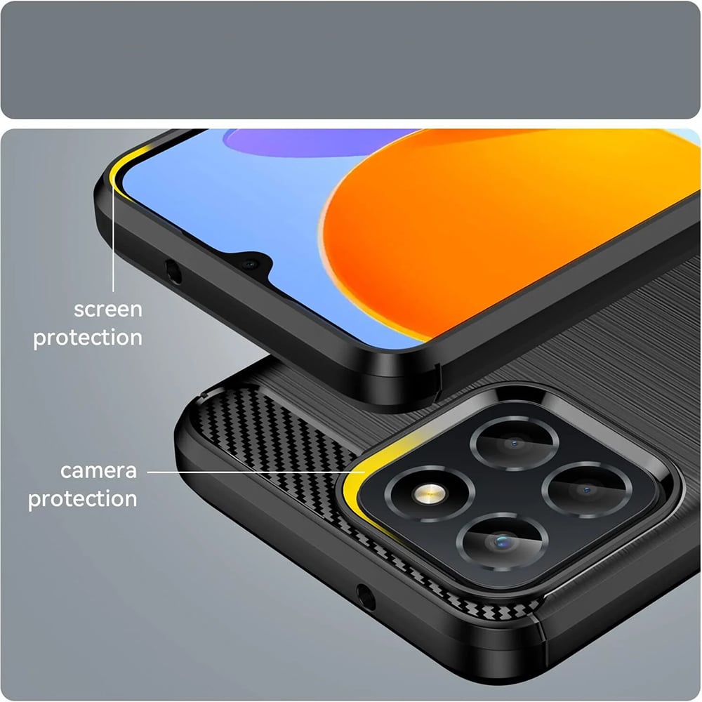 Techsuit Carbon Silicone - θήκη για Honor X6 - Μαύρο - Image 4