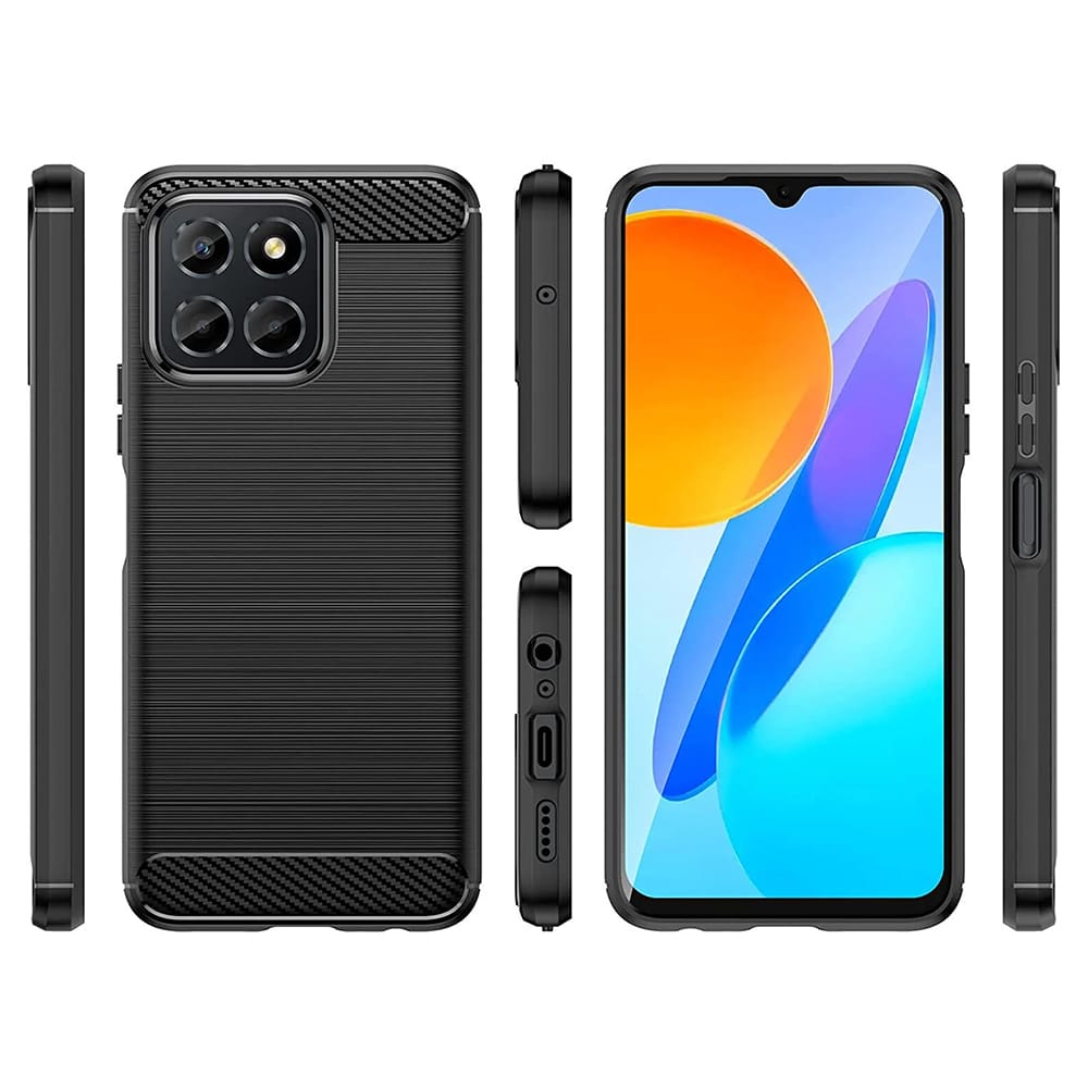 Techsuit Carbon Silicone - θήκη για Honor X6 - Μαύρο - Image 2