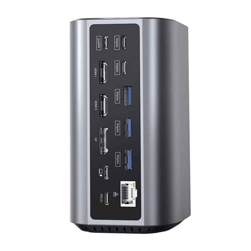 Σταθμός Σύνδεσης Blitzwolf Bw-Th15 17in1 2xhd+dp+4xc+3xusb 3.0+usb 3.1+c 3.2+c Pd+rj45+micro Sd+sd+3.5mm Audio - Image 6