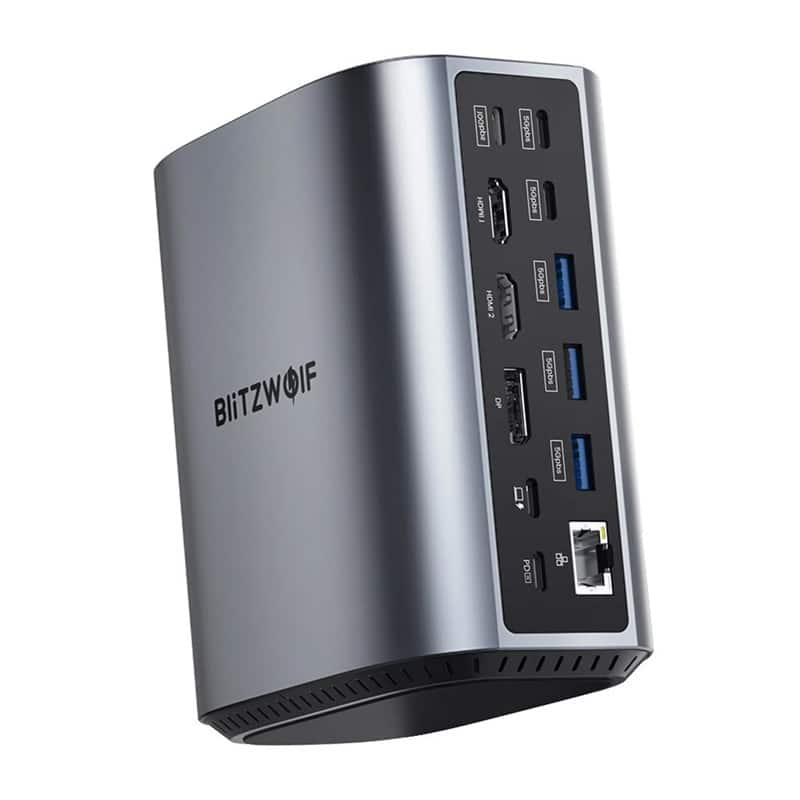 Σταθμός Σύνδεσης Blitzwolf Bw-Th15 17in1 2xhd+dp+4xc+3xusb 3.0+usb 3.1+c 3.2+c Pd+rj45+micro Sd+sd+3.5mm Audio - Image 3