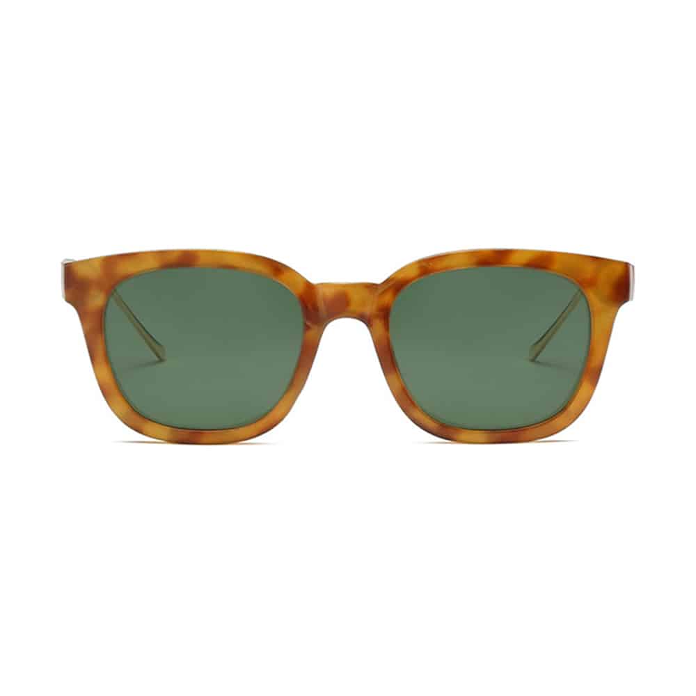 Techsuit - Γυναικεία Polarized Γυαλιά Ηλίου (2050) με Προστασία UV, Μέταλλο και PC - Πράσινο Λεοπάρ One Size - Image 2