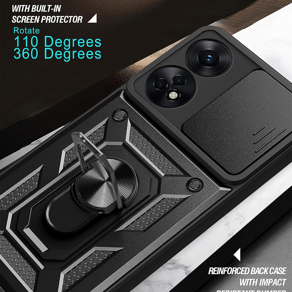 Techsuit CamShield Series - θήκη για Oppo A98 - Μαύρο - Image 3