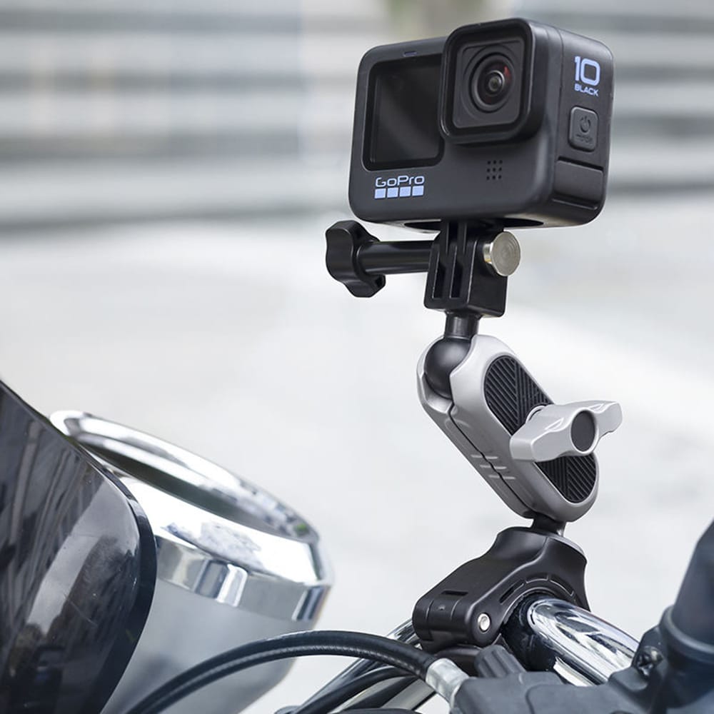 Techsuit - Sports Camera Riding Mount (JX-008) - GoPro Compatible, Aluminium Alloy - Gray - Image 2
