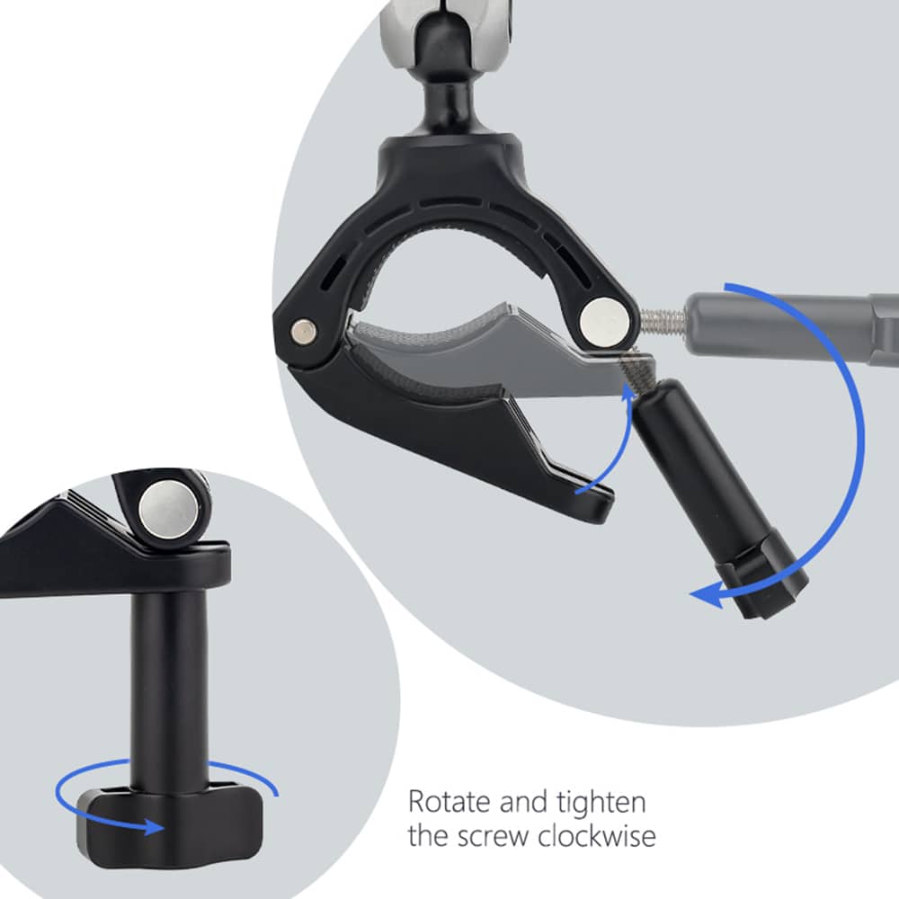 Techsuit - Sports Camera Riding Mount (JX-008) - GoPro Compatible, Aluminium Alloy - Gray - Image 6