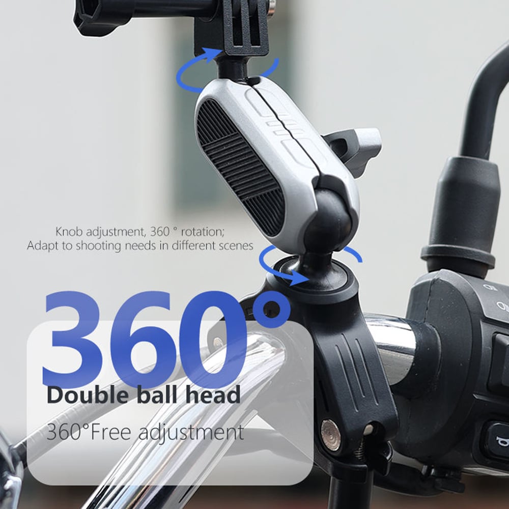 Techsuit - Sports Camera Riding Mount (JX-008) - GoPro Compatible, Aluminium Alloy - Gray - Image 4