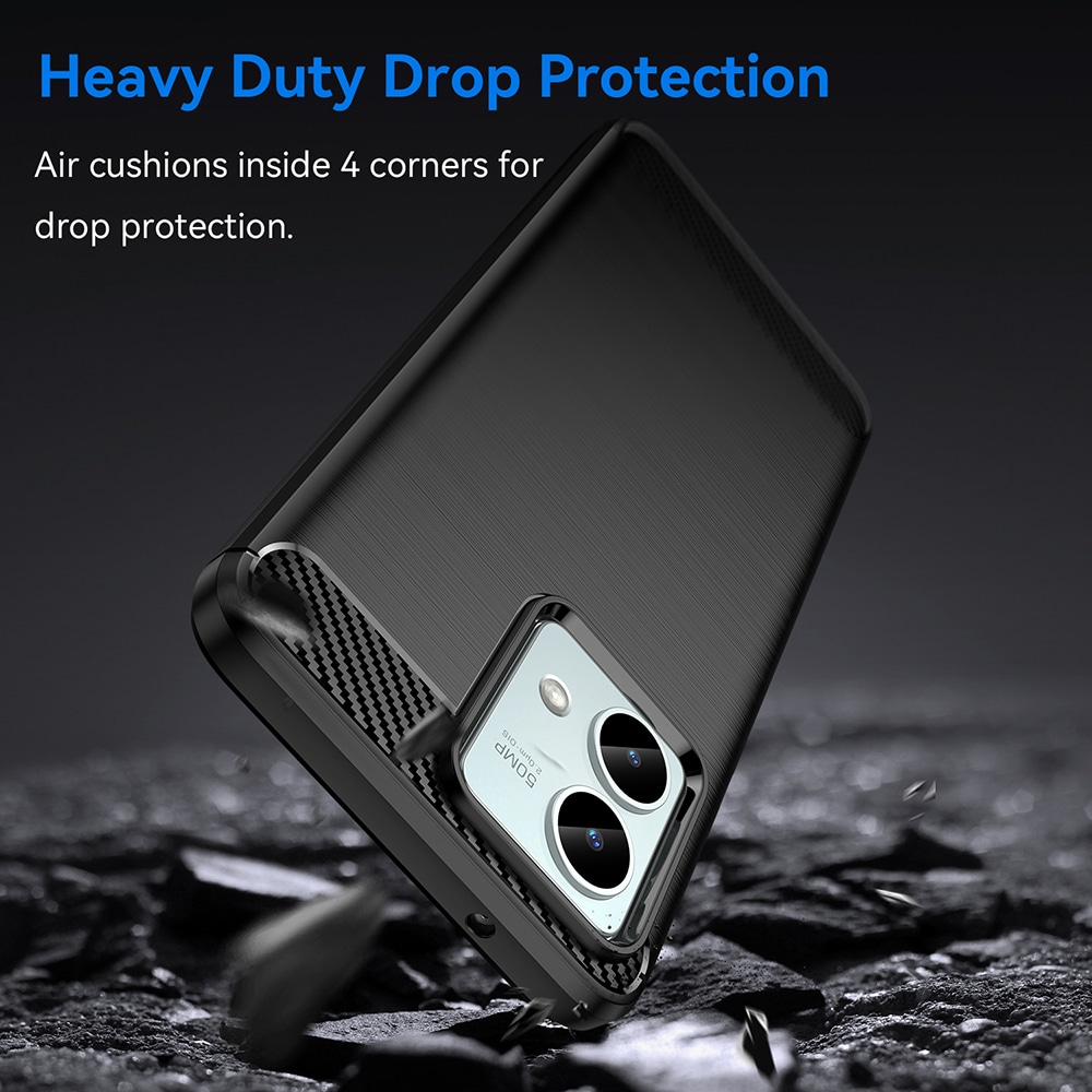 Techsuit Carbon Silicone - θήκη για Motorola Moto G84 - Μαύρο - Image 3