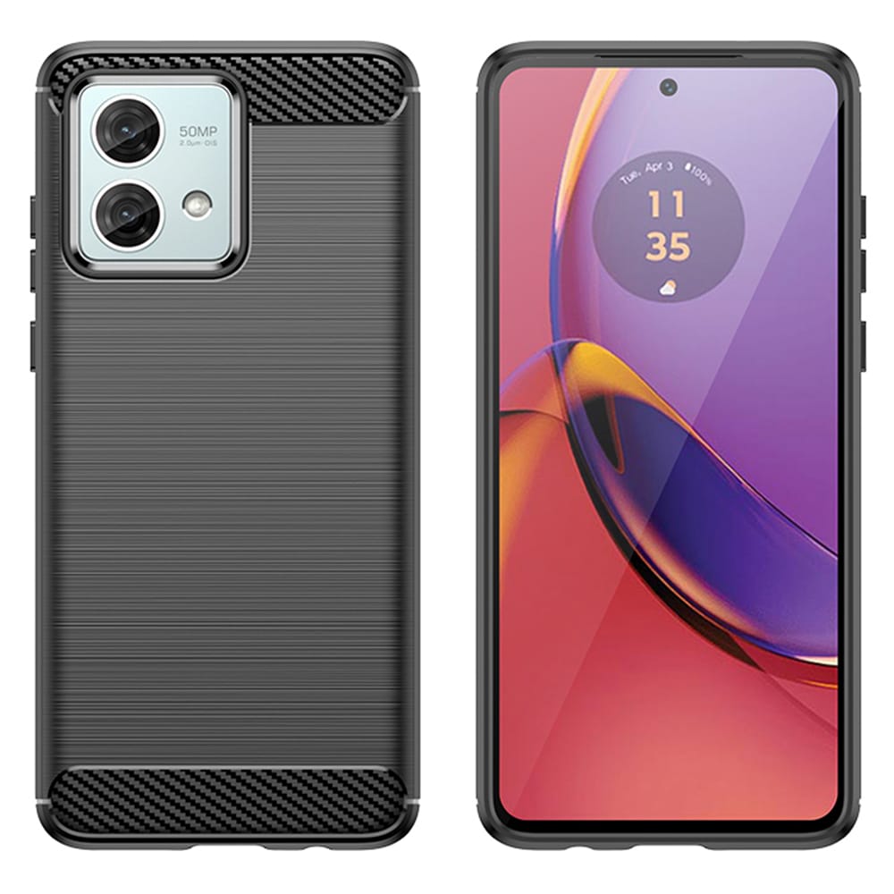 Techsuit Carbon Silicone - θήκη για Motorola Moto G84 - Μαύρο - Image 2