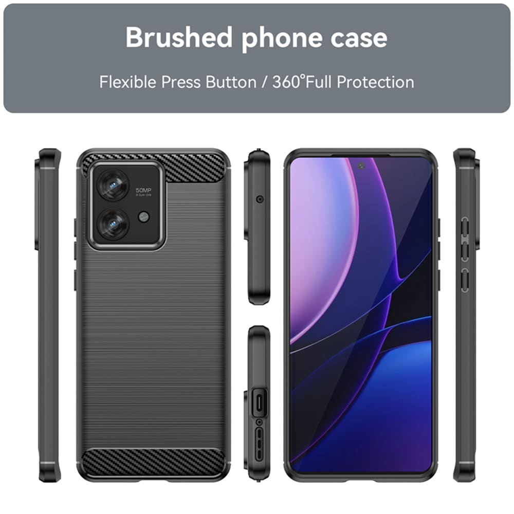 Techsuit Carbon Silicone - θήκη για Motorola Edge 40 Neo - Μαύρο - Image 2
