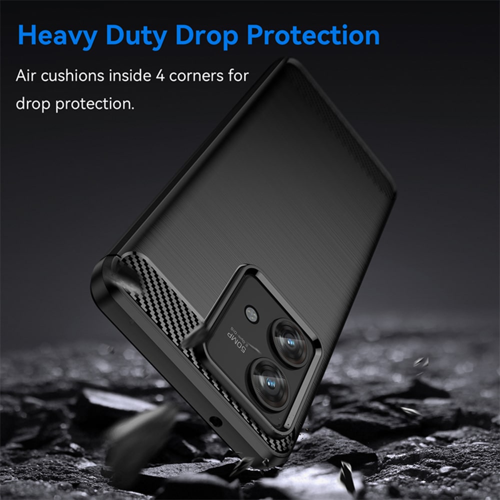 Techsuit Carbon Silicone - θήκη για Motorola Edge 40 Neo - Μαύρο - Image 3