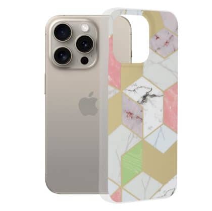 Techsuit Marble Series - θήκη για Apple iPhone 15 Pro Max - Πολύχρωμο
