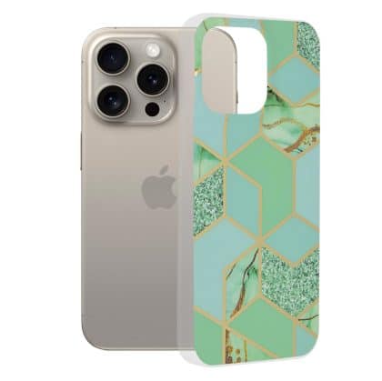 Techsuit Marble Series - θήκη για Apple iPhone 15 Pro Max - Πράσινο