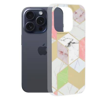 Techsuit Marble Series - θήκη για Apple iPhone 15 Pro - Πολύχρωμο