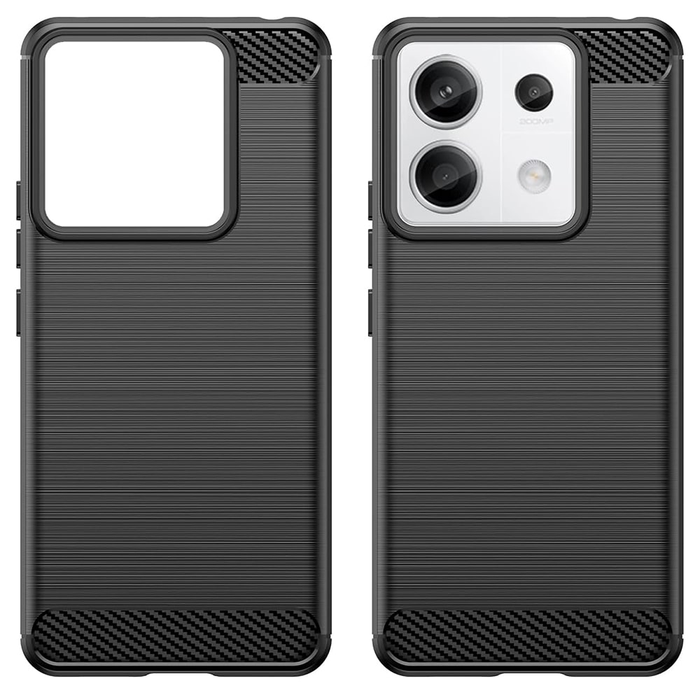 Techsuit Carbon Silicone - θήκη για Xiaomi Redmi Note 13 Pro / Poco X6 - Μαύρο - Image 3