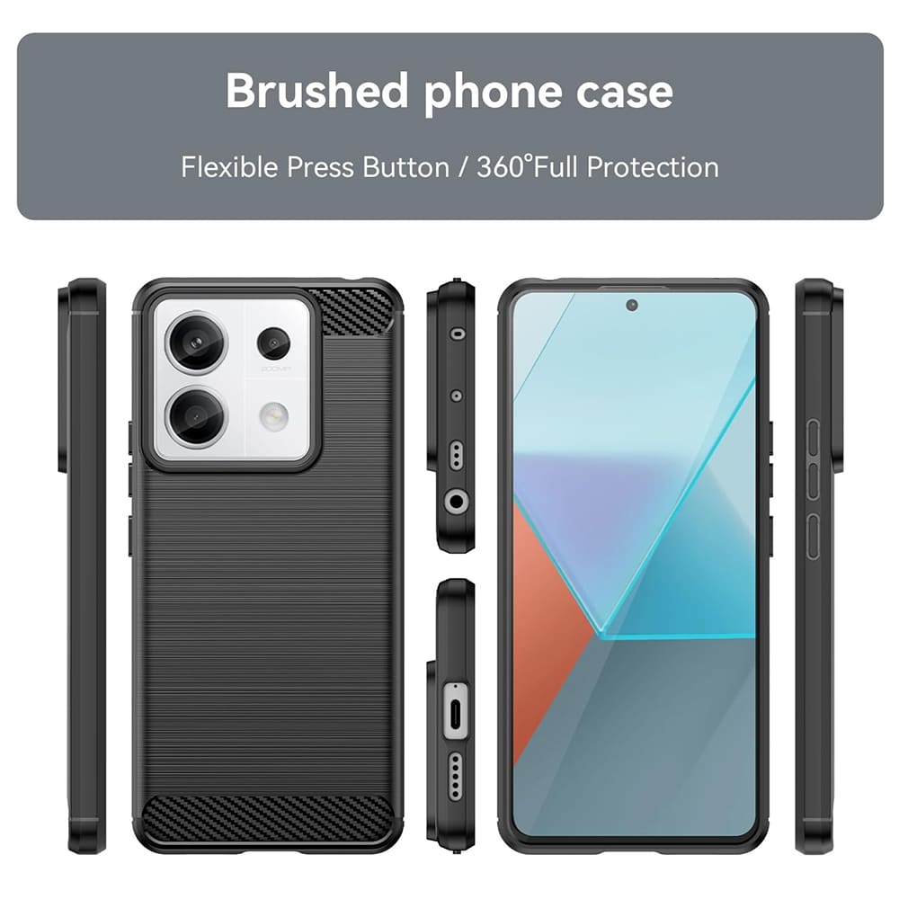 Techsuit Carbon Silicone - θήκη για Xiaomi Redmi Note 13 Pro / Poco X6 - Μαύρο - Image 2
