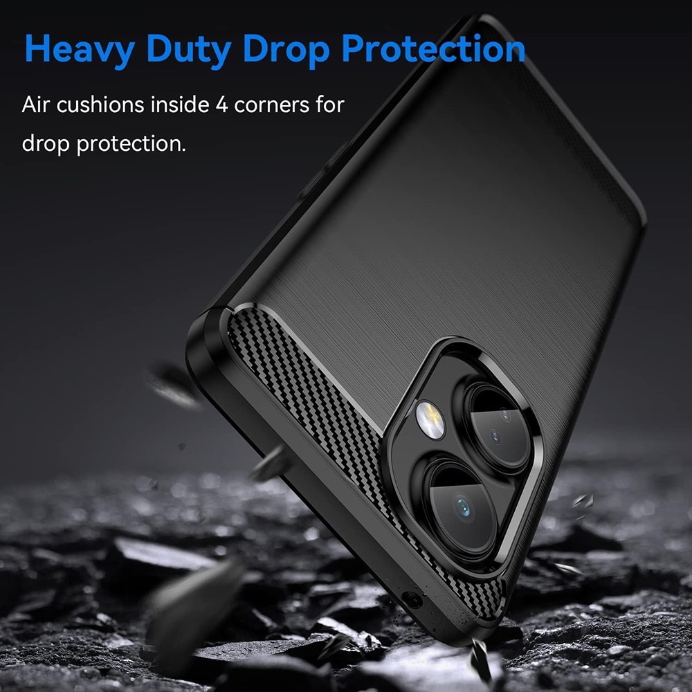 Techsuit Carbon Silicone - θήκη για Oneplus Nord CE 3 Lite - Μαύρο - Image 4