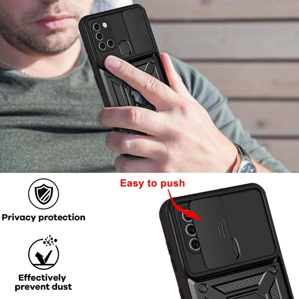 Techsuit CamShield Series - θήκη για Samsung Galaxy A21s - Μαύρο - Image 3