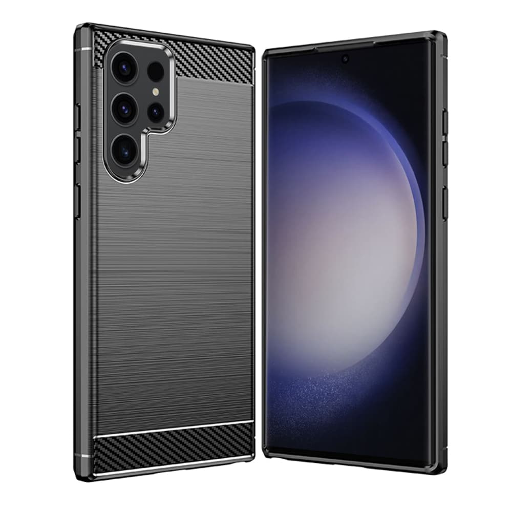 Techsuit Carbon Silicone - θήκη για Samsung Galaxy S24 Ultra - Μαύρο - Image 4