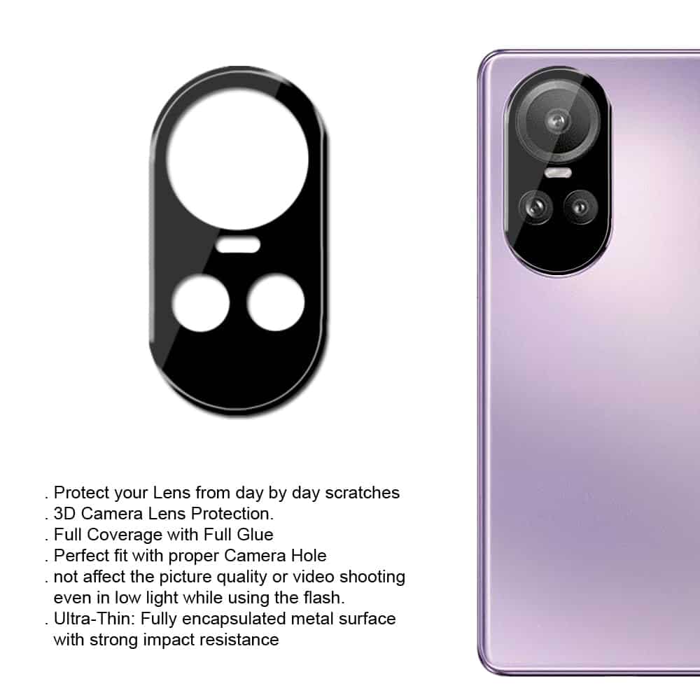 Techsuit - Full Camera Glass - Oppo Reno10 Pro - Black - Image 3