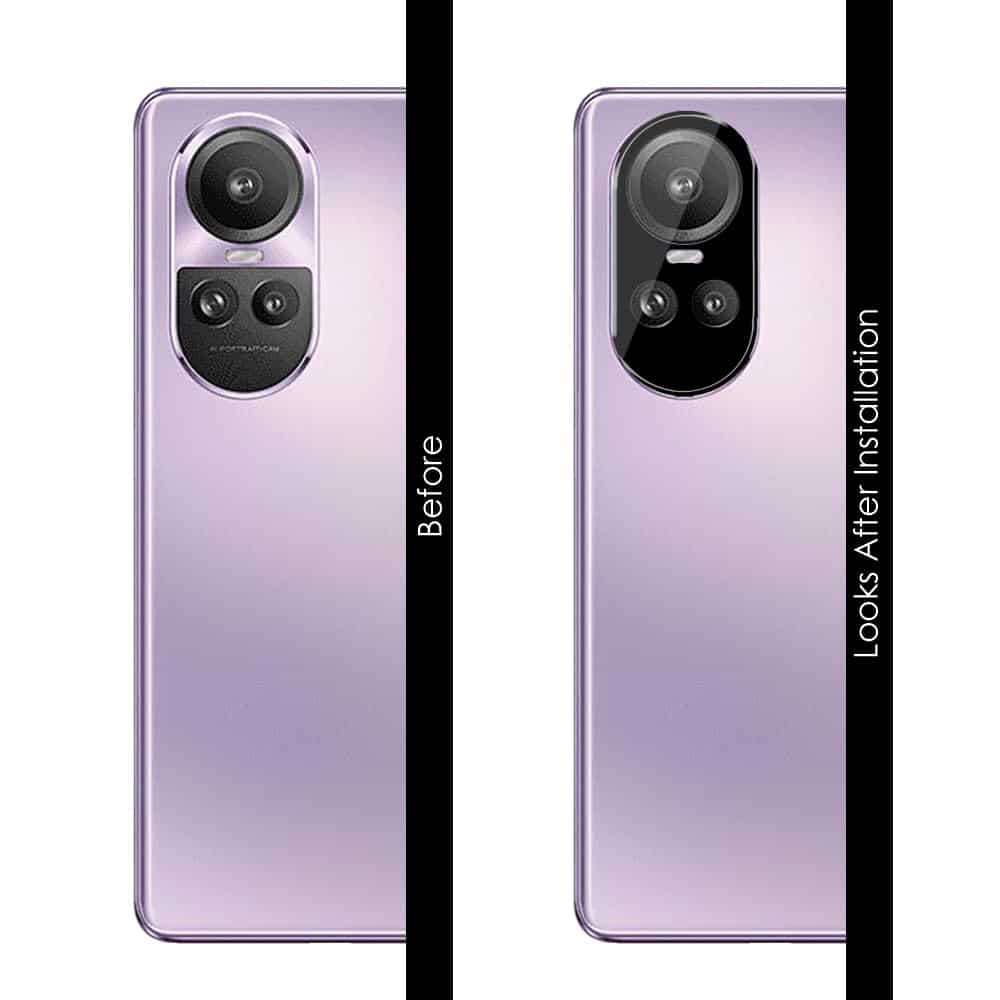 Techsuit - Full Camera Glass - Oppo Reno10 Pro - Black - Image 2