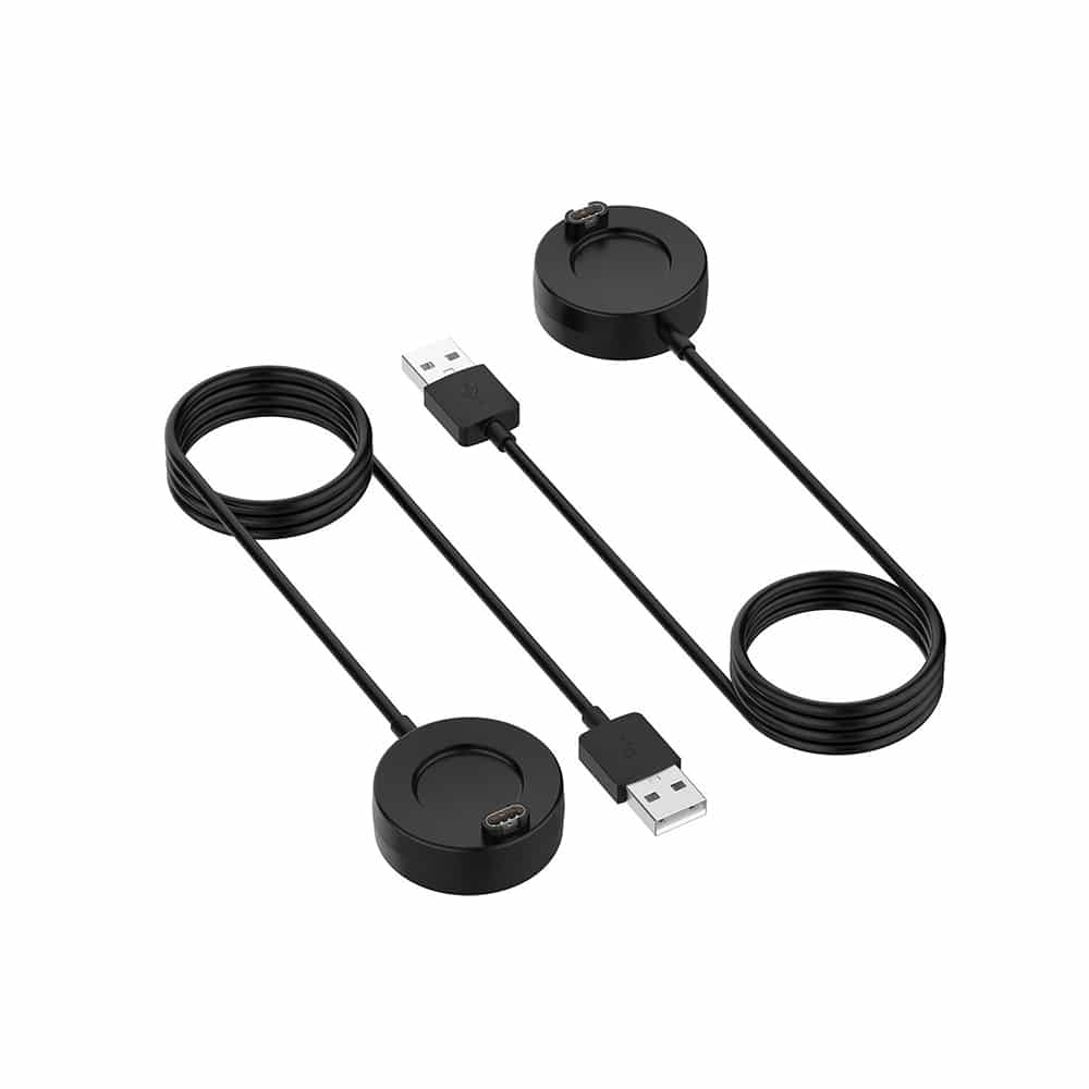Techsuit - Καλώδιο Φόρτισης για SmartWatch (TGC4) - για Garmin Watch, USB, 5W, 1m με Βάση Γραφείου - Μαύρο - Image 2