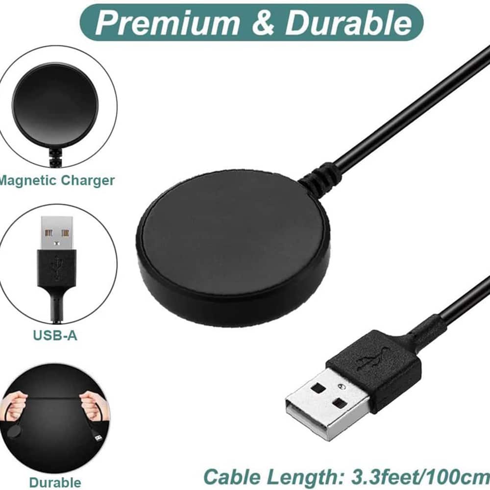Techsuit - SmartWatch Wireless Charging Καλώδιο (TSC12) - for Samsung Galaxy Watch 3/4/5/6, USB, 2.5W, with Desk Holder - Black - Image 5