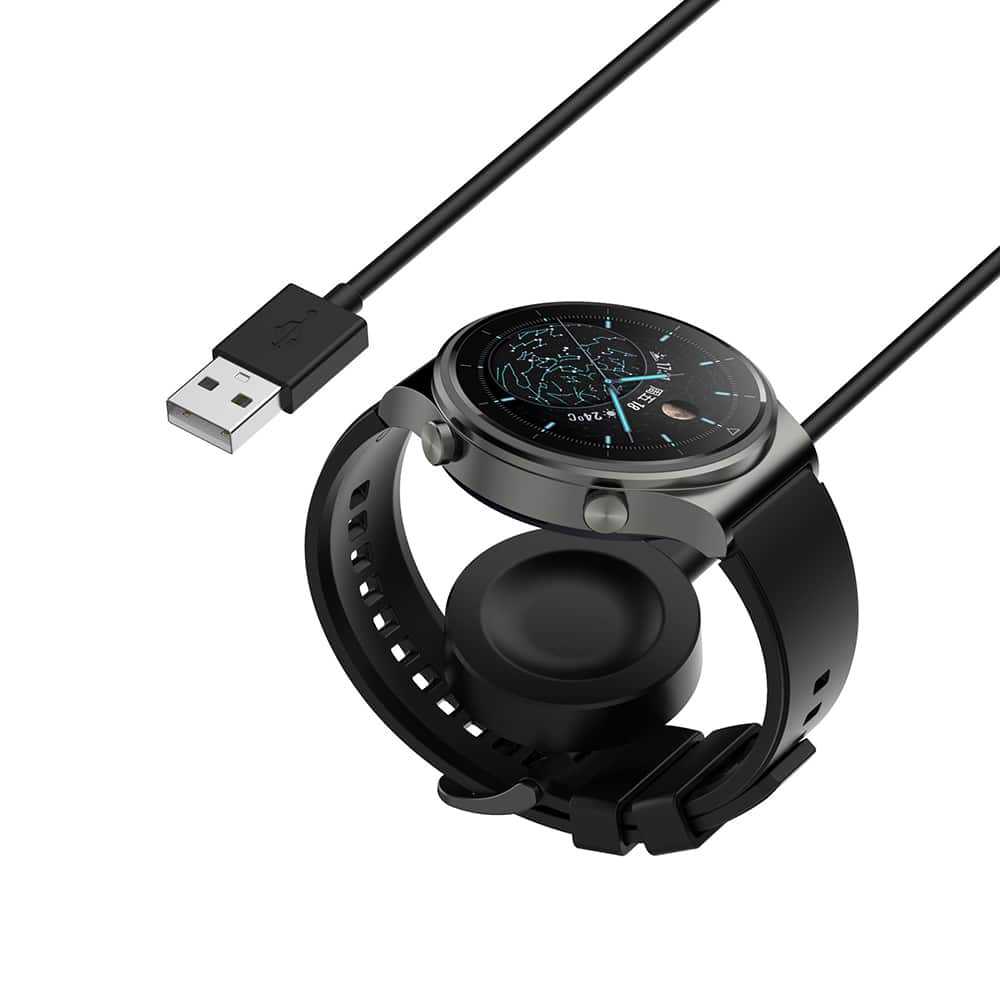 Techsuit - SmartWatch Wireless Charging Καλώδιο (THC1) - for Huawei Watch 4/4 Pro/Honor 4 Pro, USB, 10W, Desk Holder - Black - Image 4