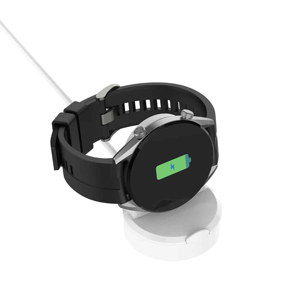 Techsuit - SmartWatch Wireless Charging Καλώδιο (THC4) - for Huawei Watch GT/GT2/Honor Watch GS3i, USB, Desk Holder - Black - Image 3