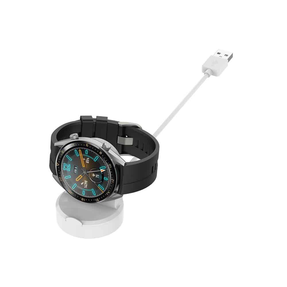 Techsuit - SmartWatch Wireless Charging Καλώδιο (THC4) - for Huawei Watch GT/GT2/Honor Watch GS3i, USB, Desk Holder - Black - Image 4