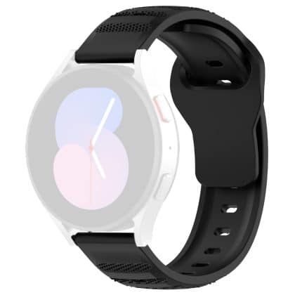 Techsuit - Watchband 20mm (W050) - Samsung Galaxy Watch 4/5/Active 2, Huawei Watch GT 3 (42mm)/GT 3 Pro (43mm) - Black