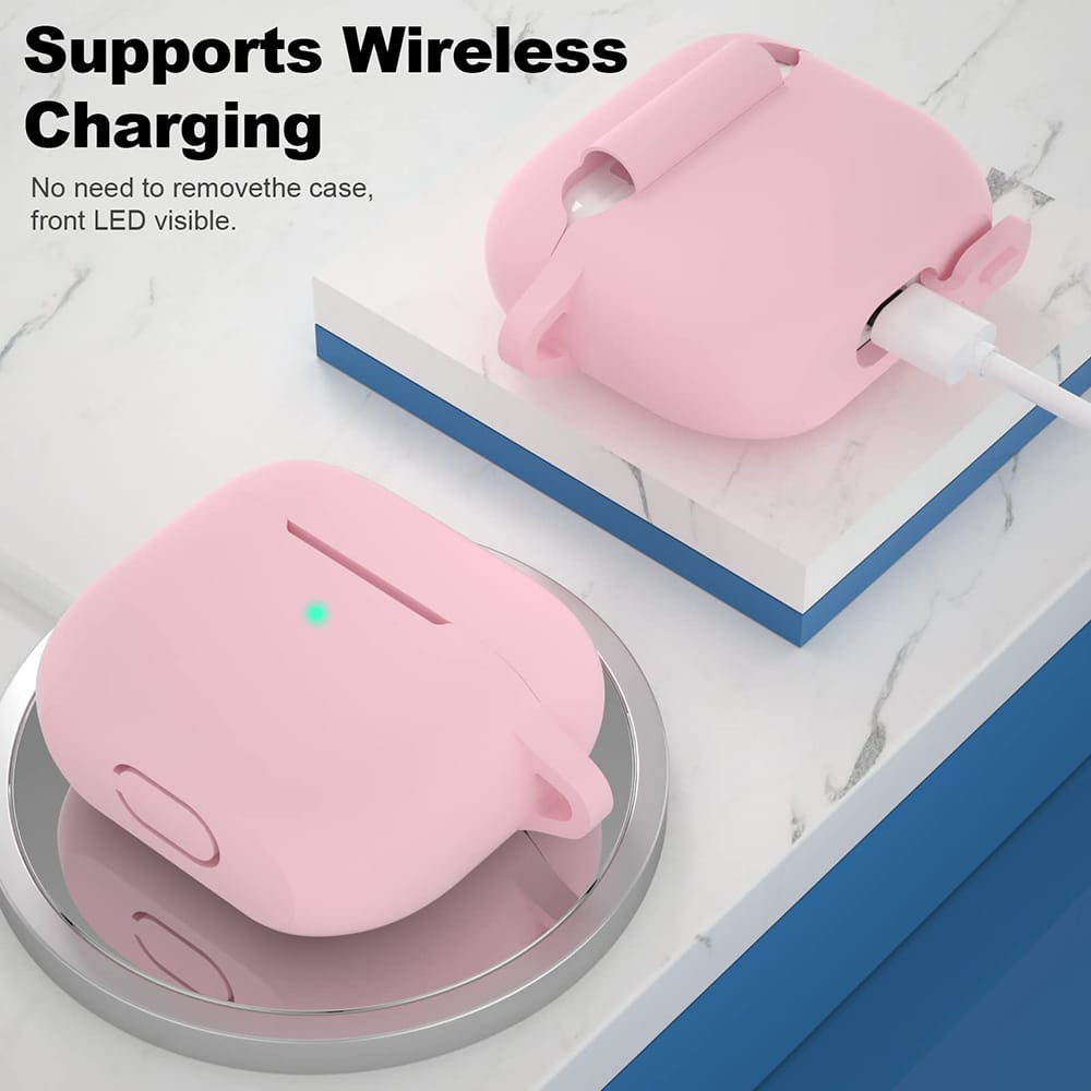 Techsuit - Θήκη Σιλικόνης - για Apple AirPods 3, Ομαλό Υπερλεπτό Υλικό - Ροζ - Image 2